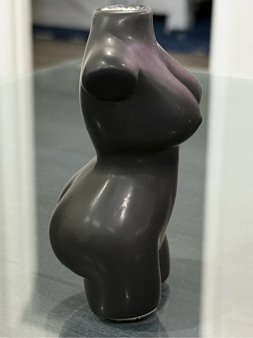 Minimalist Black Female Torso Accent Sculpture
